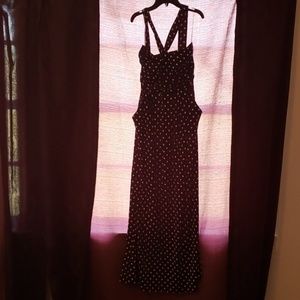 Navy blue polka dot dress